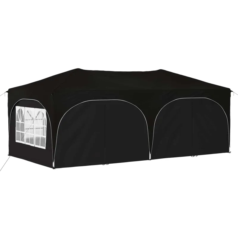 Pop-up šventinis palapinė 575 x 288 x 245 cm Juoda