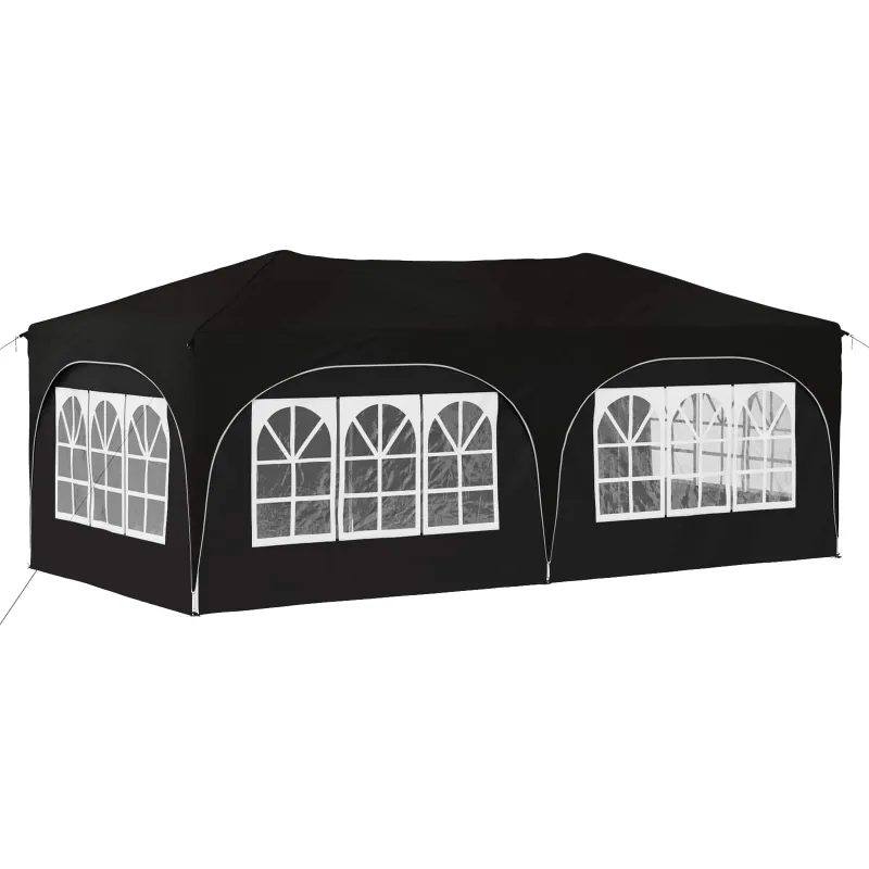 Pop-up šventinis palapinė 575 x 288 x 245 cm Juoda