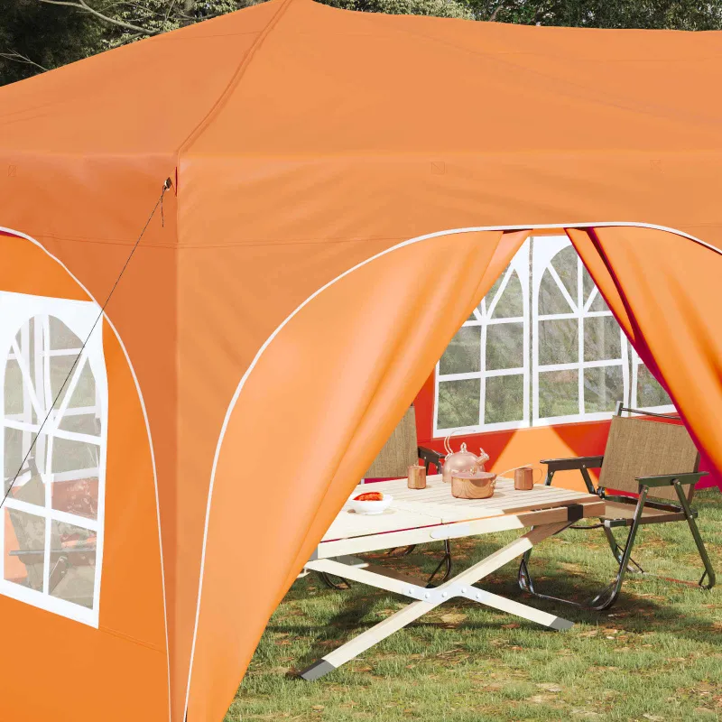 Pop-up šventinis palapinė 575 x 288 x 245 cm Oranžinė