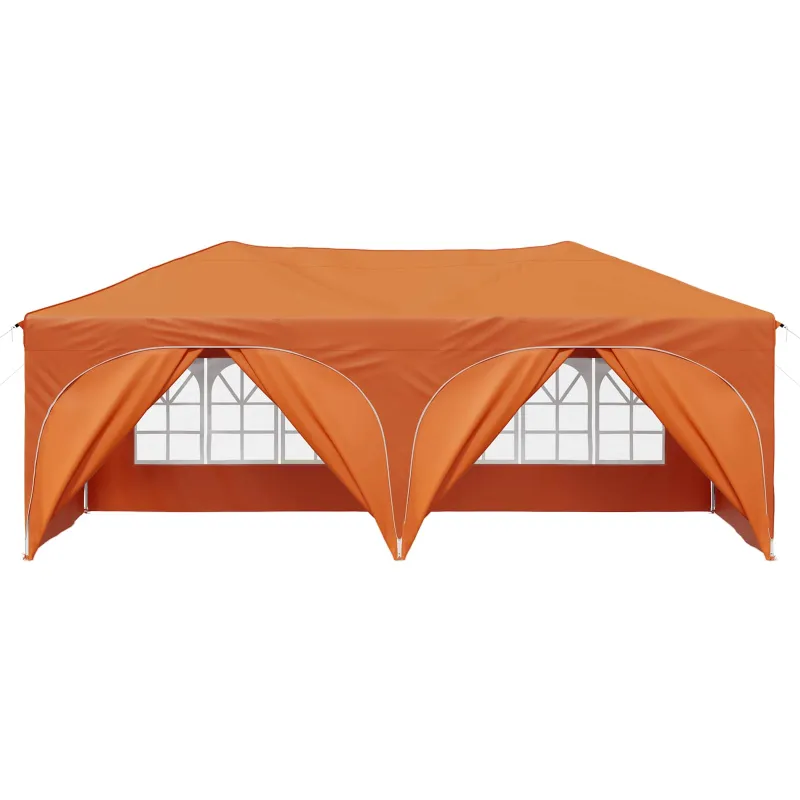Pop-up šventinis palapinė 575 x 288 x 245 cm Oranžinė