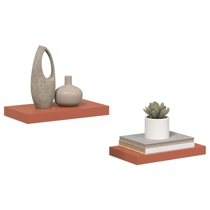 Sieninė lentyna 2 pcs Raudona 40 x 23,5 x 4 cm Apdirbta mediena