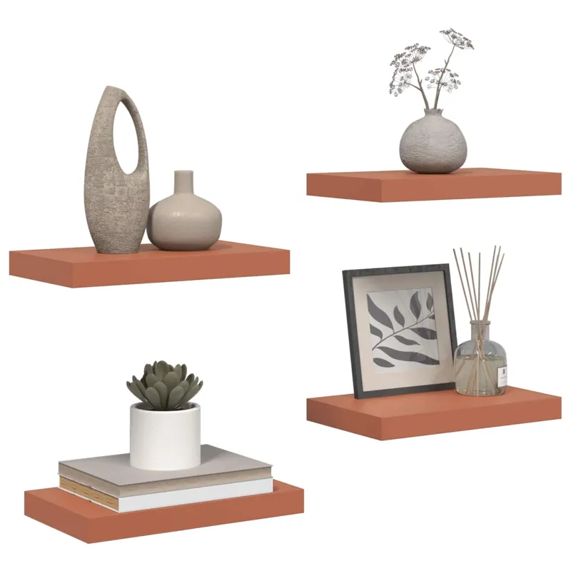 Sieninė lentyna 4 pcs Raudona 40 x 23,5 x 4 cm Apdirbta mediena