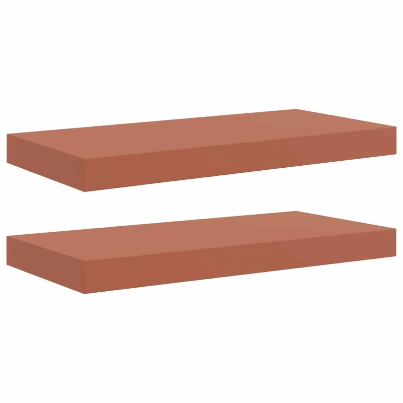 Sieninė lentyna 2 pcs Raudona 50 x 23 x 4 cm Apdirbta mediena