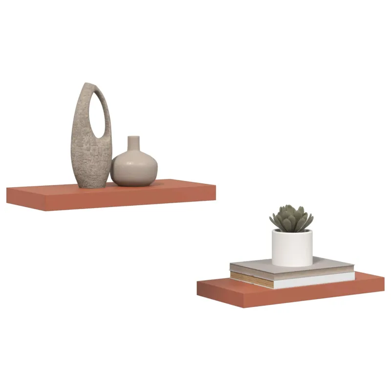 Sieninė lentyna 2 pcs Raudona 50 x 23 x 4 cm Apdirbta mediena