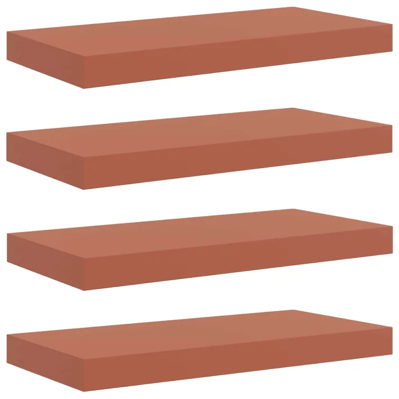 Sieninė lentyna 4 pcs Raudona 50 x 23 x 4 cm Apdirbta mediena