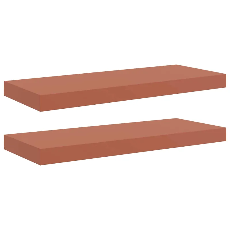 Sieninė lentyna 2 pcs Raudona 60 x 23 x 4 cm Apdirbta mediena