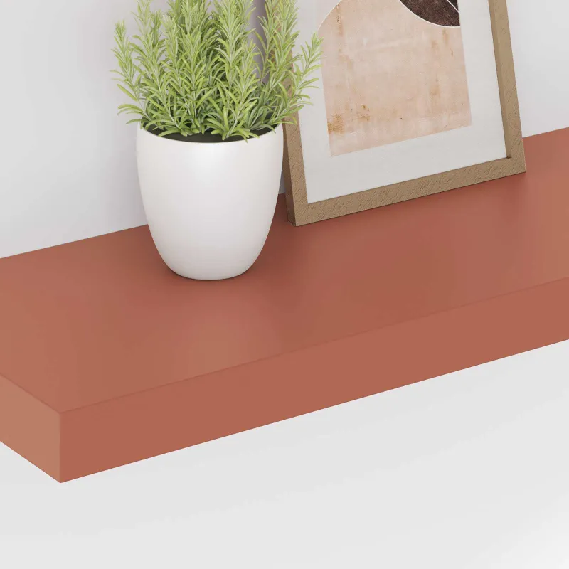 Sieninė lentyna 2 pcs Raudona 60 x 23 x 4 cm Apdirbta mediena