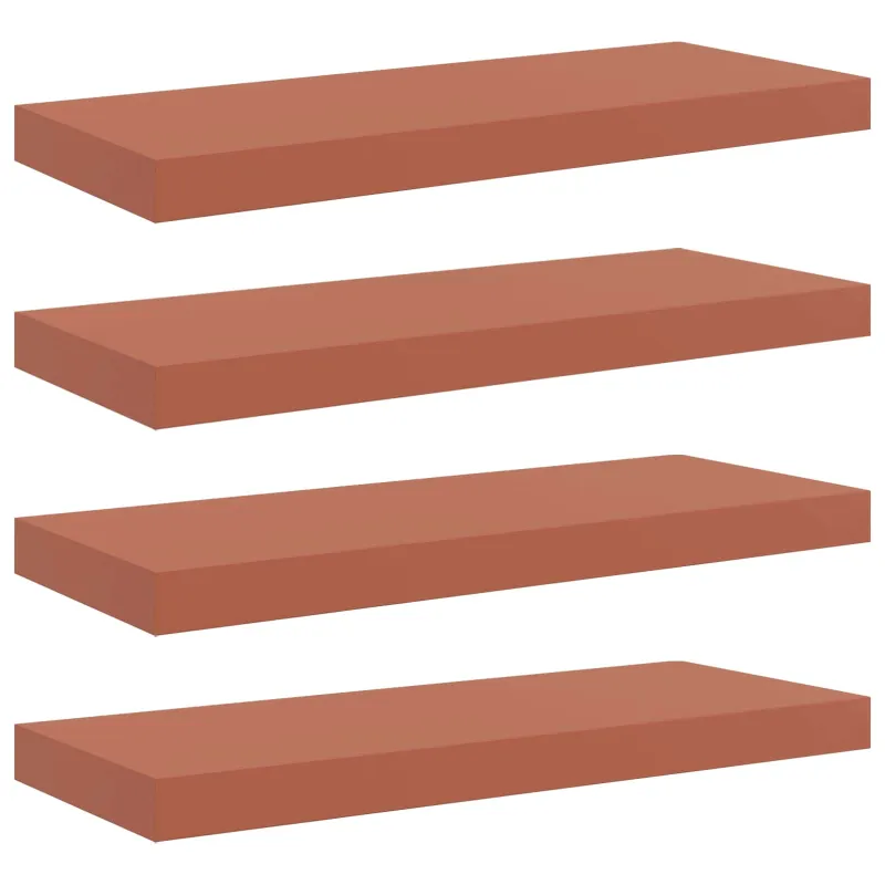 Sieninė lentyna 4 pcs Raudona 60 x 23 x 4 cm Apdirbta mediena