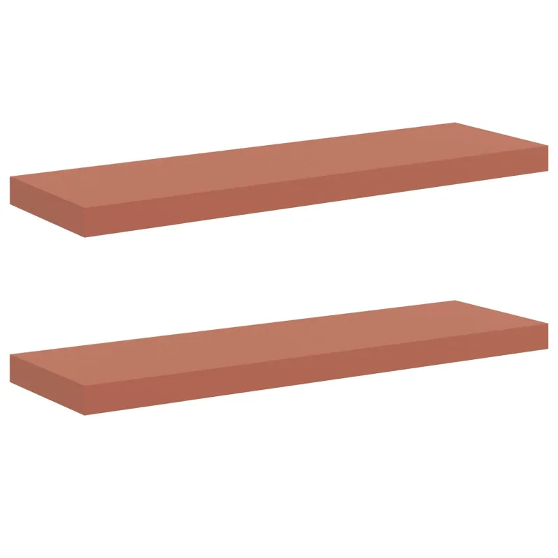 Sieninė lentyna 2 pcs Raudona 80 x 23,5 x 4 cm Apdirbta mediena