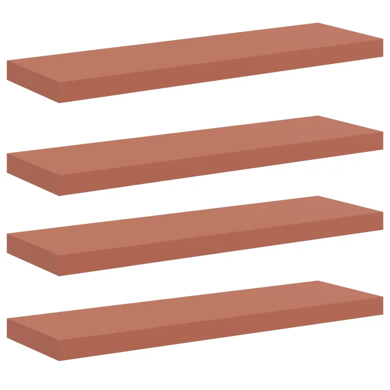 Sieninė lentyna 4 pcs Raudona 80 x 23,5 x 4 cm Apdirbta mediena
