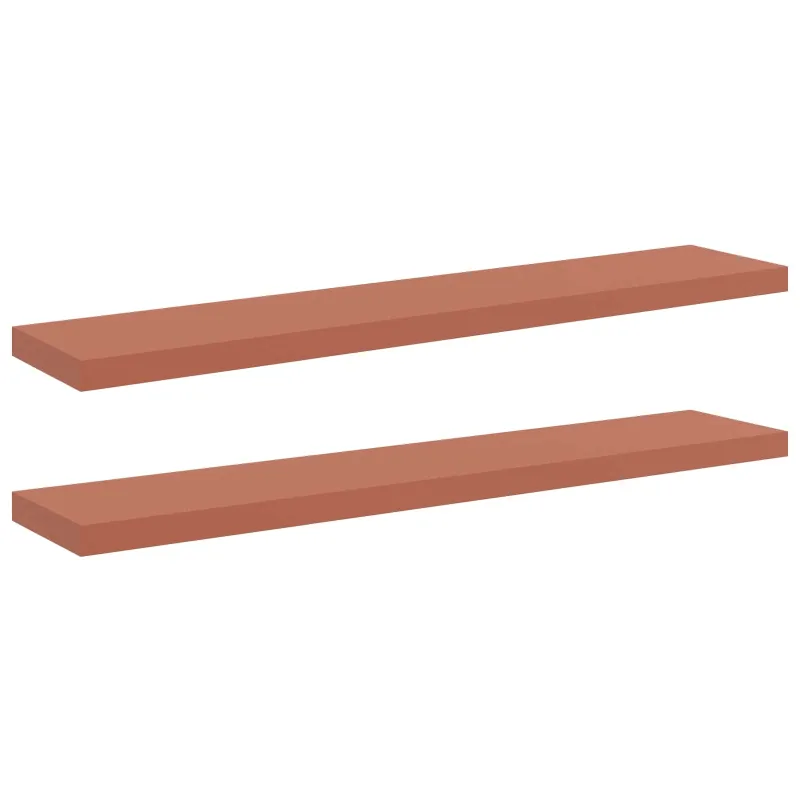 Sieninė lentyna su saugykla 2 pcs Raudona 120 x 23,5 x 4 cm