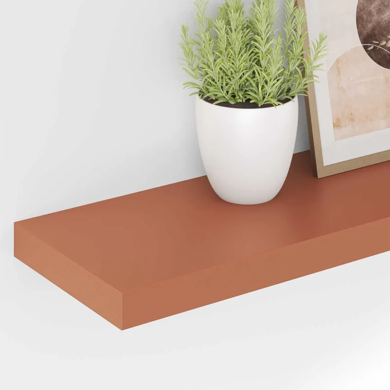 Sieninė lentyna su saugykla 2 pcs Raudona 120 x 23,5 x 4 cm