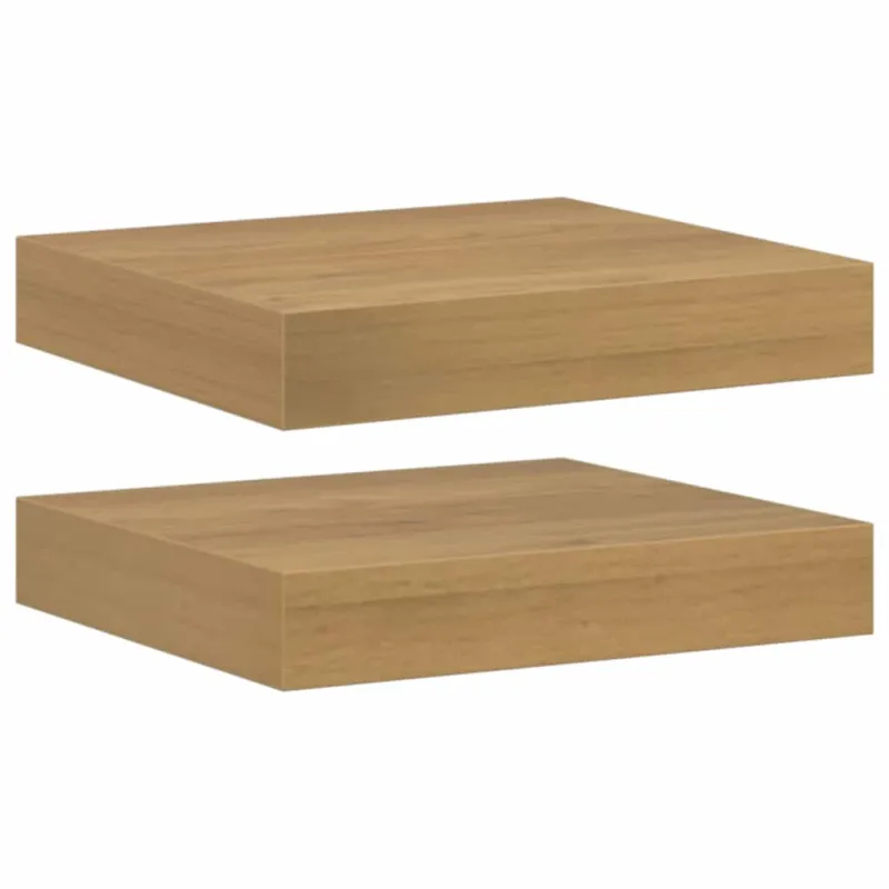 Sieninė lentyna 2 pcs Ruda 23 x 23,5 x 4 cm Apdirbta mediena