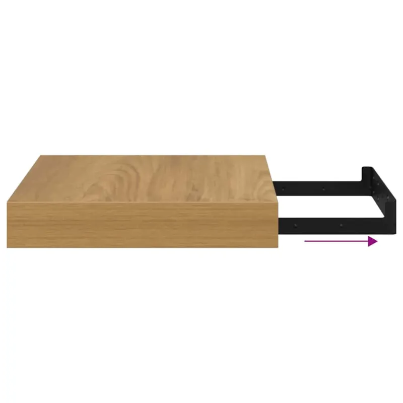 Sieninė lentyna 2 pcs Ruda 23 x 23,5 x 4 cm Apdirbta mediena
