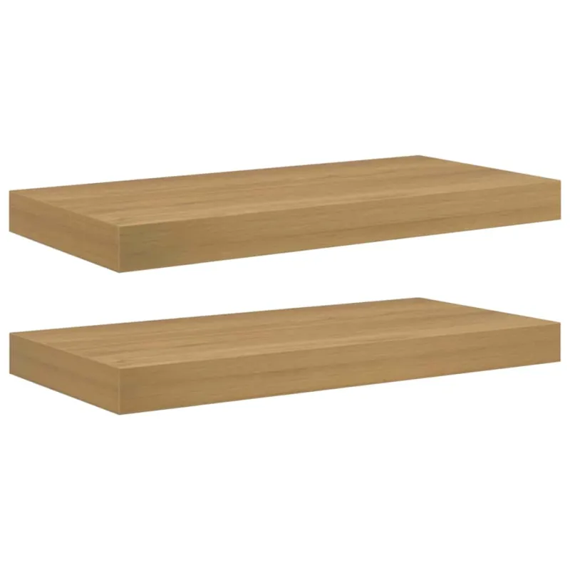 Sieninė lentyna 2 pcs Ruda 50 x 23 x 4 cm Apdirbta mediena