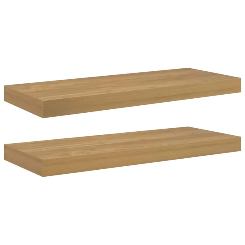 Sieninė lentyna 2 pcs Ruda 60 x 23 x 4 cm Apdirbta mediena