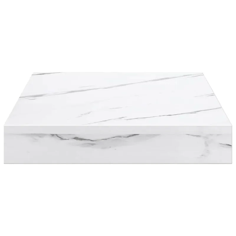 Sieninė lentyna 4 pcs Balti marmuro 23 x 23,5 x 4 cm