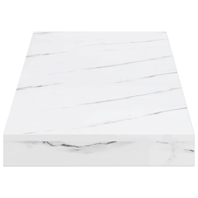 Sieninė lentyna 2 pcs Balti marmuro 60 x 23,5 x 4 cm