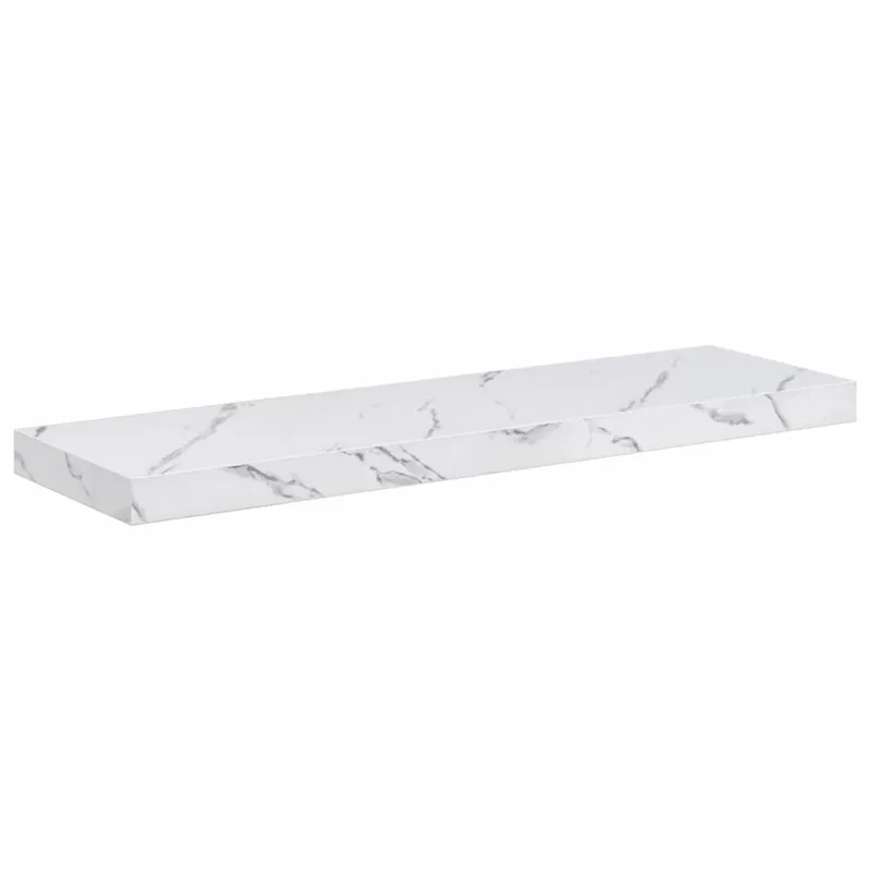 Sieninė lentyna 2 pcs Balti marmuro 90 x 23,5 x 4 cm
