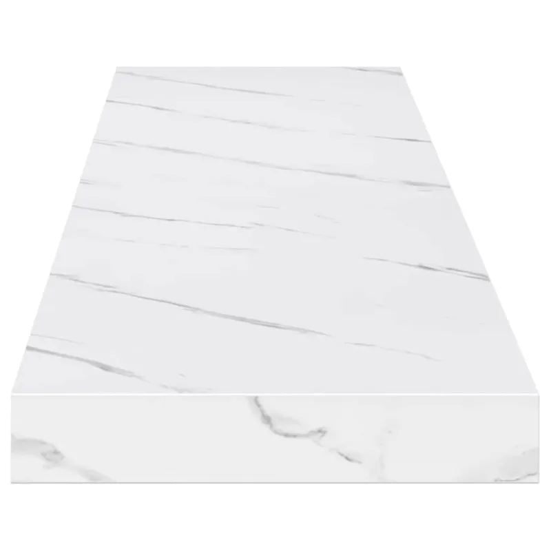 Sieninė lentyna 2 pcs Balti marmuro 120 x 23,5 x 4 cm