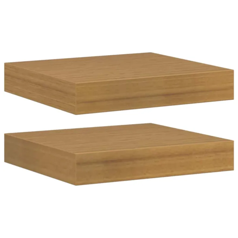 Sieninė lentyna 2 pcs Smėlio 23 x 23,5 x 4 cm Apdirbta mediena