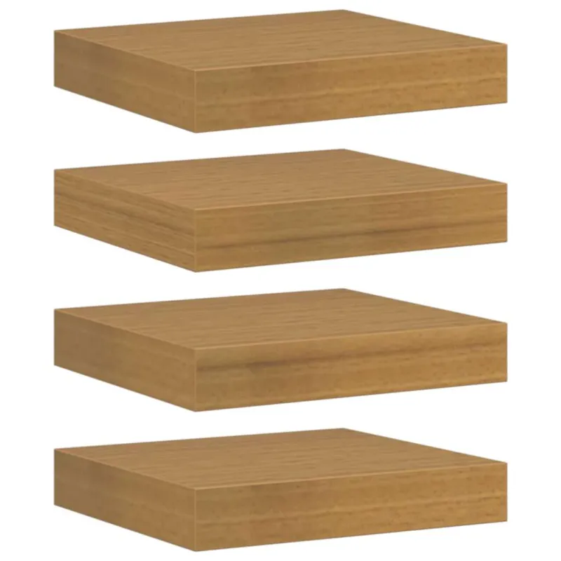 Sieninė lentyna 4 pcs Smėlio 23 x 23,5 x 4 cm Apdirbta mediena