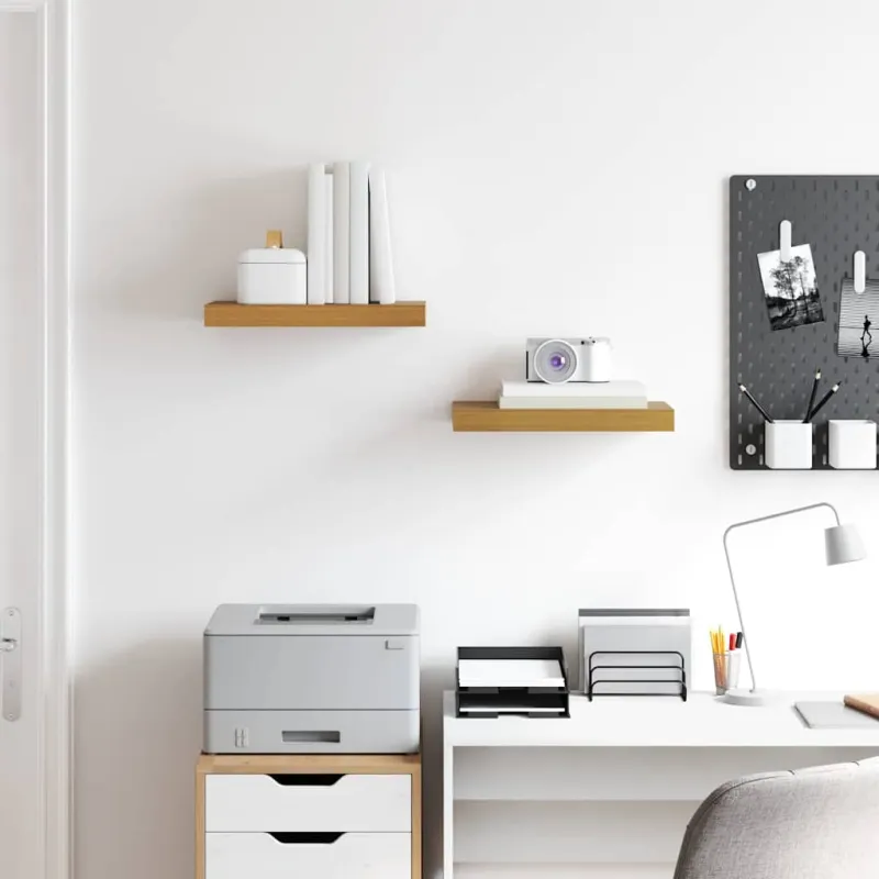 Sieninė lentyna 2 pcs Smėlio 40 x 23,5 x 4 cm Apdirbta mediena