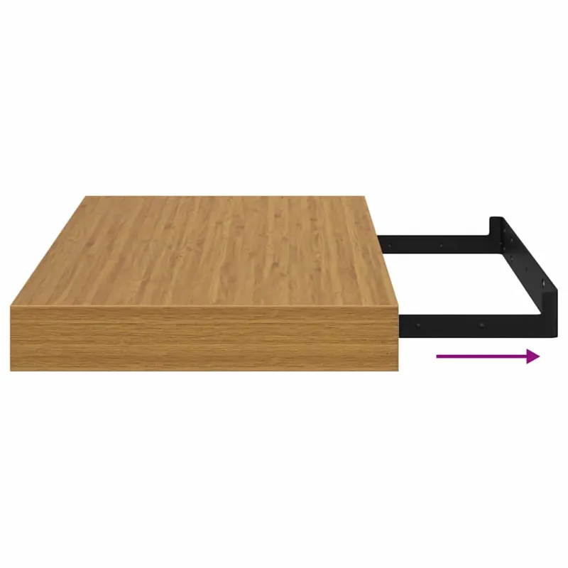 Sieninė lentyna 2 pcs Smėlio 40 x 23,5 x 4 cm Apdirbta mediena