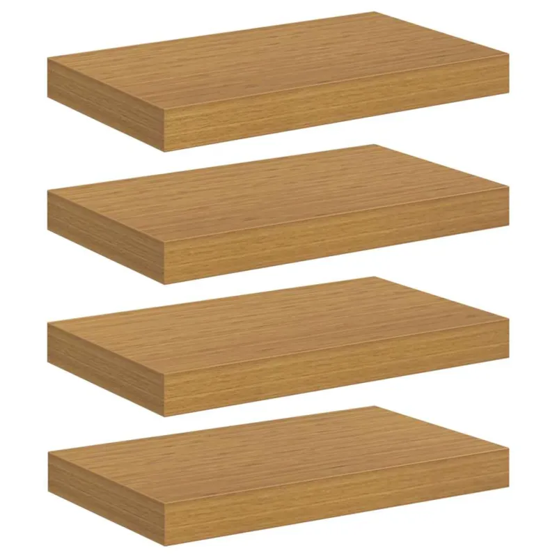 Sieninė lentyna 4 pcs Smėlio 40 x 23,5 x 4 cm Apdirbta mediena