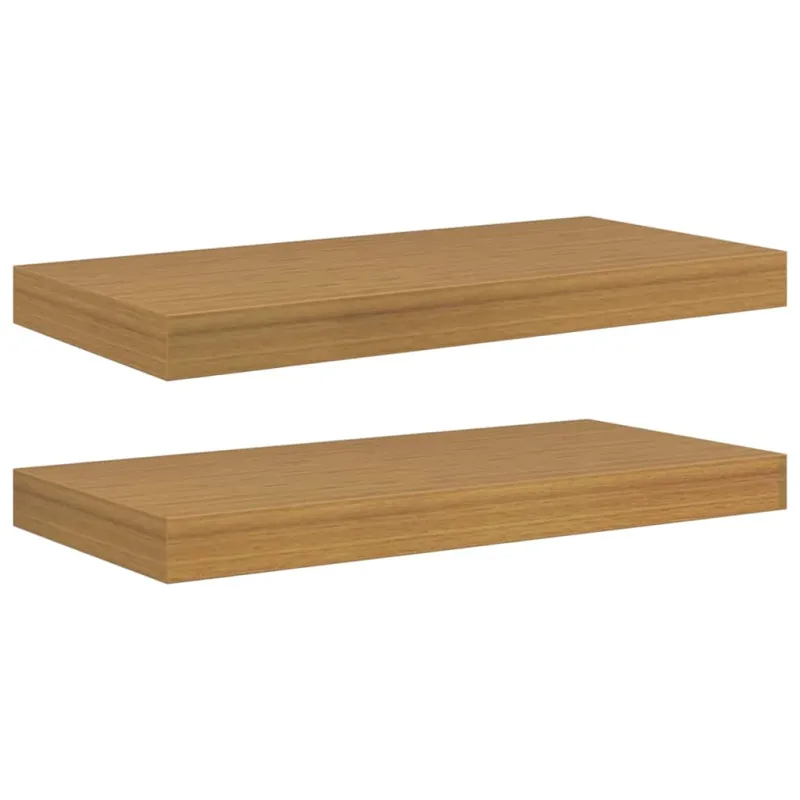 Sieninė lentyna 2 pcs Smėlio 50 x 23 x 4 cm Apdirbta mediena