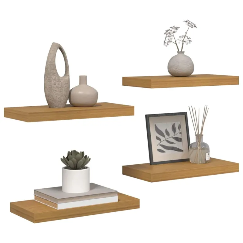 Sieninė lentyna Sieninis 4 pcs Smėlio 50 x 23,5 x 4 cm