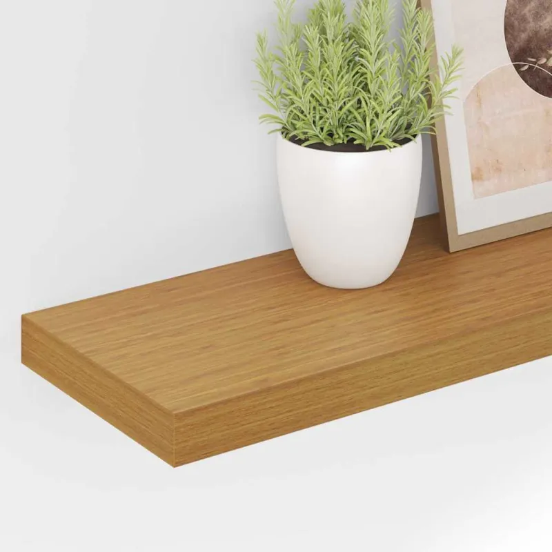 Sieninė lentyna 2 pcs Smėlio 80 x 23,5 x 4 cm Apdirbta mediena
