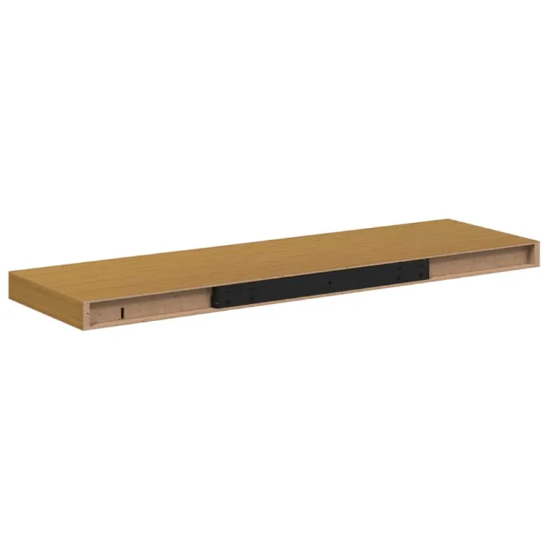 Sieninė lentyna 2 pcs Smėlio 80 x 23,5 x 4 cm Apdirbta mediena