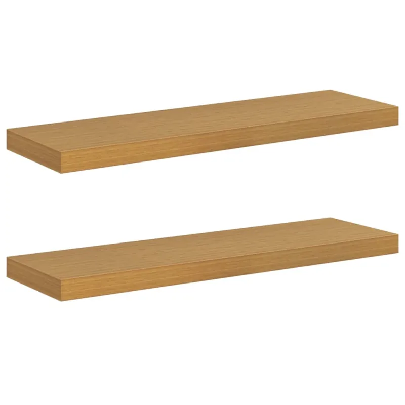 Sieninė lentyna 2 pcs Smėlio 90 x 23,5 x 4 cm Apdirbta mediena