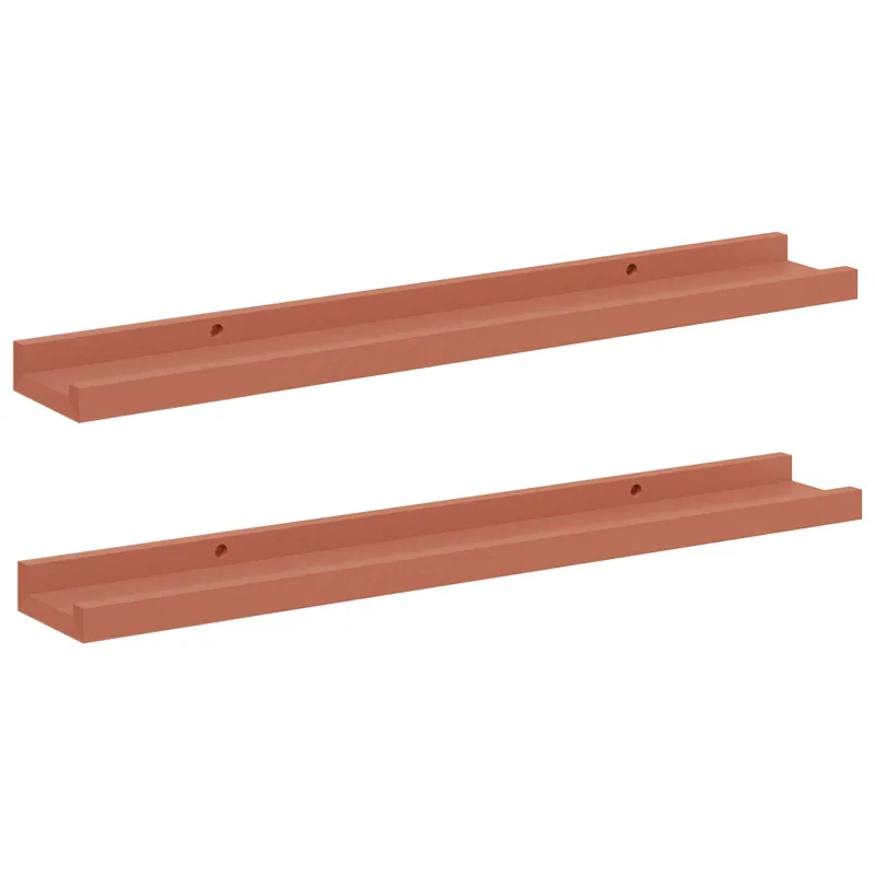 Sieninė lentyna 2 pcs Raudona 60 x 9 x 3 cm Apdirbta mediena