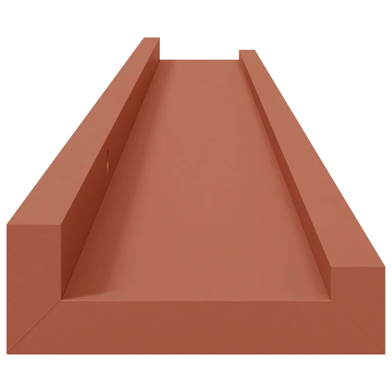 Sieninė lentyna 2 pcs Raudona 80 x 9 x 3 cm Apdirbta mediena
