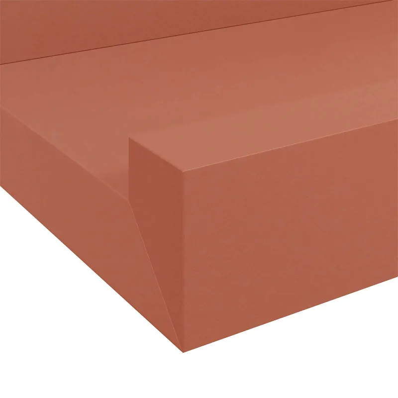 Sieninė lentyna 2 pcs Raudona 80 x 9 x 3 cm Apdirbta mediena