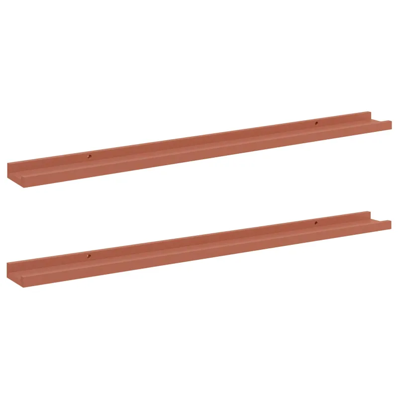 Sieninė lentyna 2 pcs Raudona 100 x 9 x 3 cm Apdirbta mediena