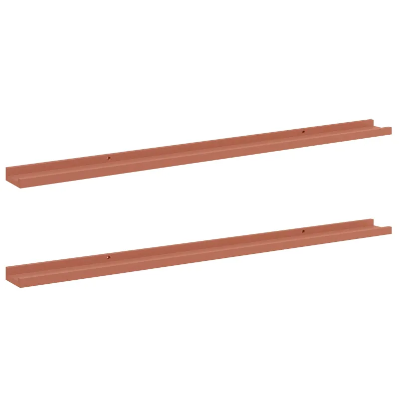 Sieninė lentyna 2 pcs Raudona 115 x 9 x 3 cm Apdirbta mediena
