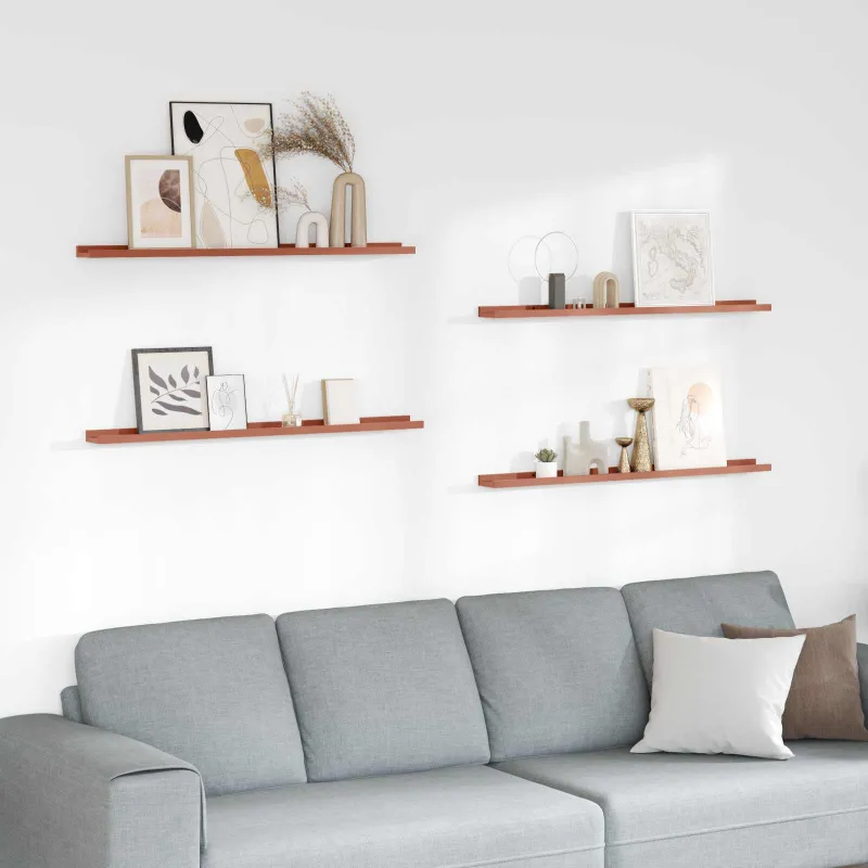 Sieninė lentyna 4 pcs Raudona 100 x 9 x 3 cm Apdirbta mediena