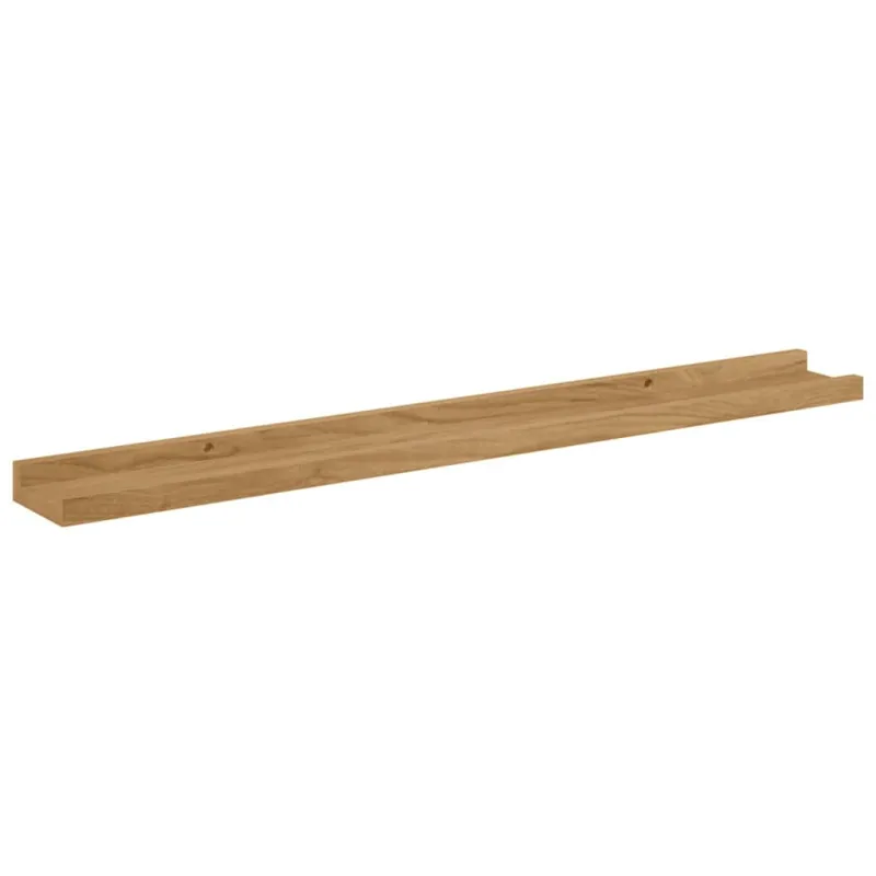 Sieninė lentyna 2 pcs Ruda 80 x 9 x 3 cm Apdirbta mediena