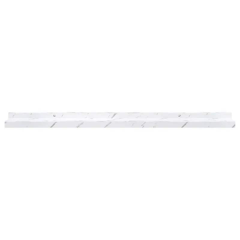 Sieninė lentyna su lentyna 4 pcs Balti marmuro 80 x 9 x 3 cm