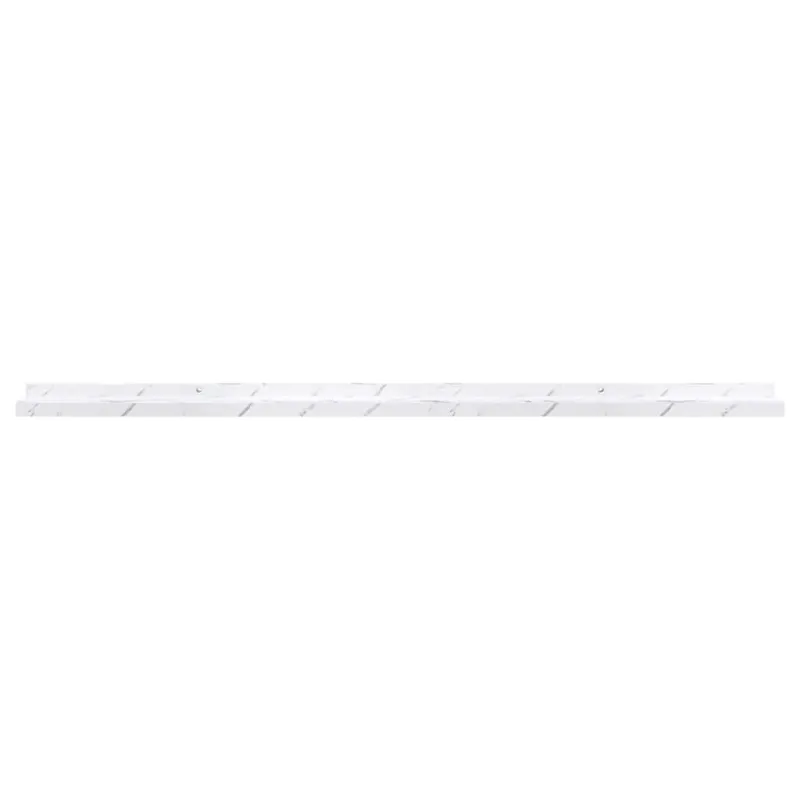Sieninė lentyna su lentyna 4 pcs Balti marmuro 115 x 9 x 3 cm