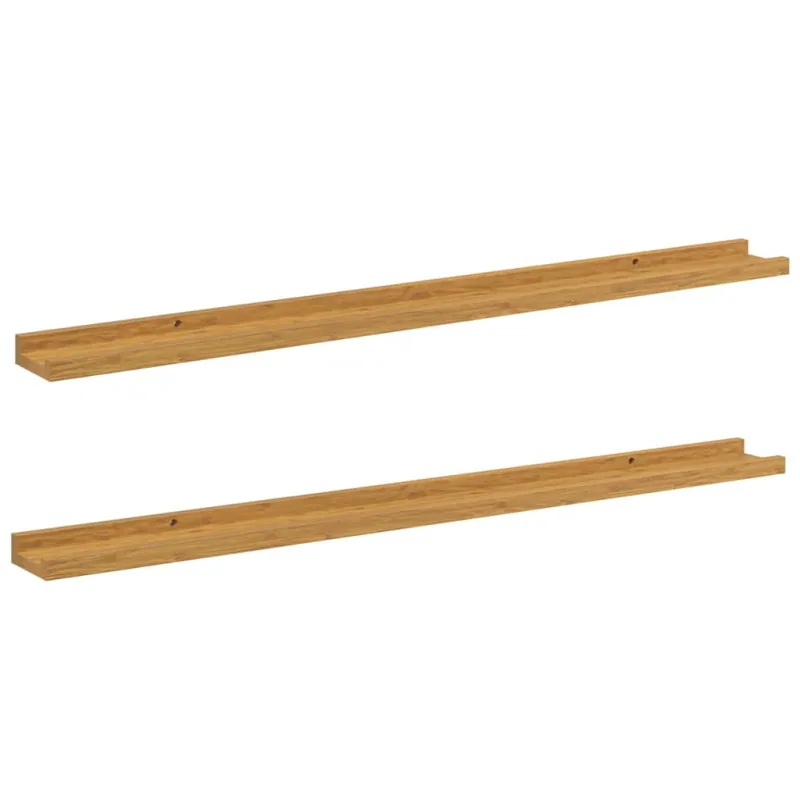 Sieninė lentyna 2 pcs Smėlio 100 x 9 x 3 cm Apdirbta mediena