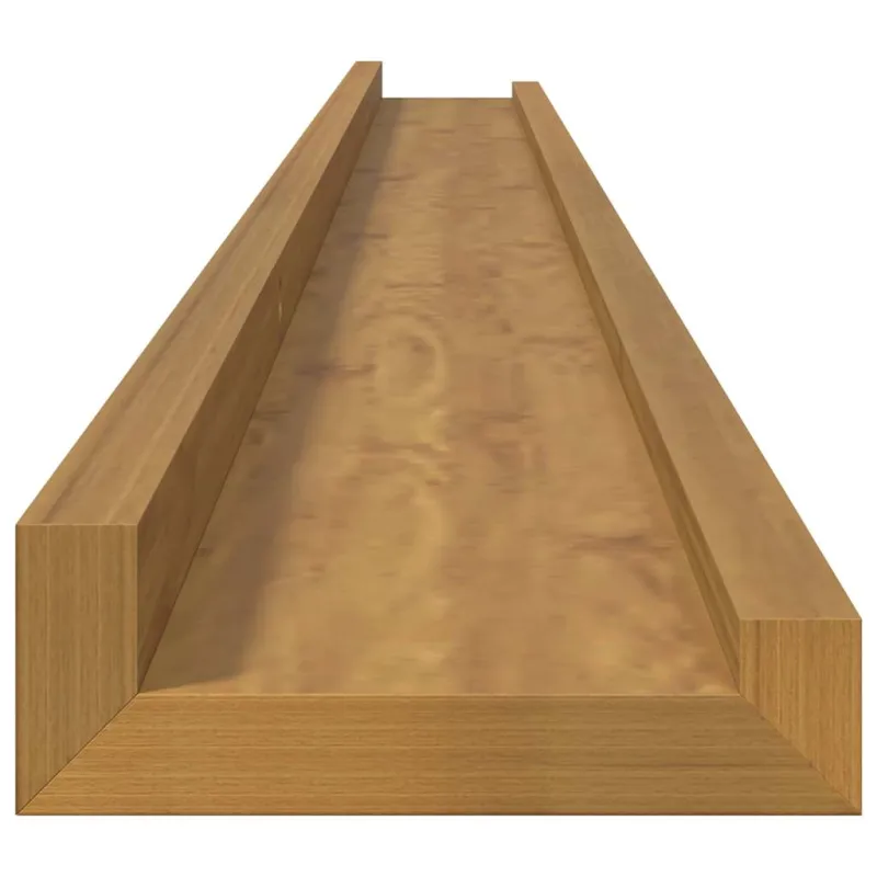 Sieninė lentyna 2 pcs Smėlio 115 x 9 x 3 cm Apdirbta mediena