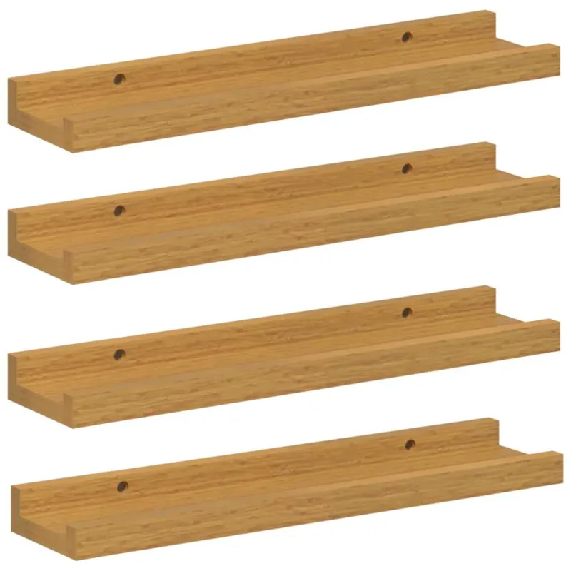 Sieninė lentyna 4 pcs Smėlio 40 x 9 x 3 cm Apdirbta mediena