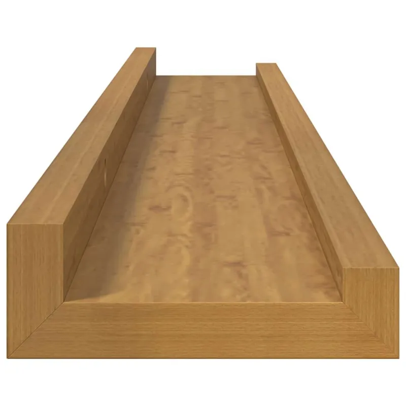 Sieninė lentyna 4 pcs Smėlio 60 x 9 x 3 cm Apdirbta mediena