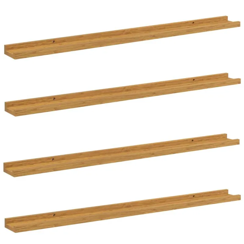 Sieninė lentyna 4 pcs Smėlio 100 x 9 x 3 cm Apdirbta mediena