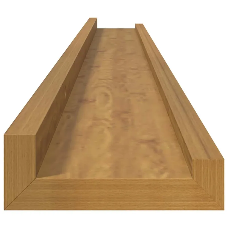 Sieninė lentyna 4 pcs Smėlio 100 x 9 x 3 cm Apdirbta mediena