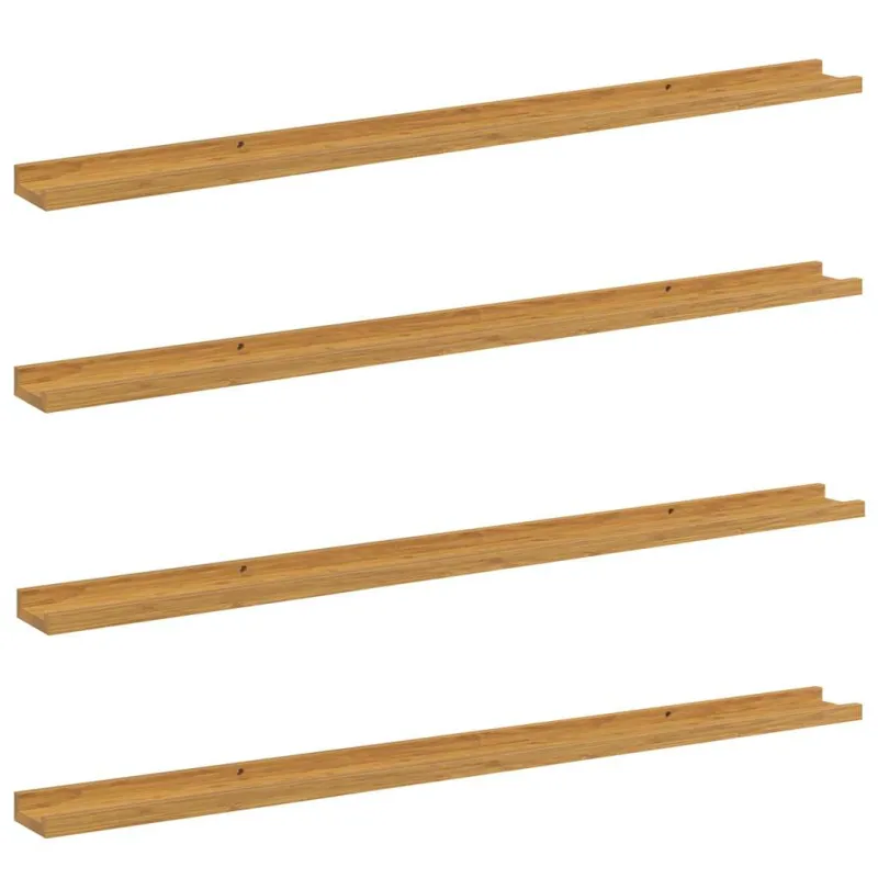 Sieninė lentyna 4 pcs Smėlio 115 x 9 x 3 cm Apdirbta mediena